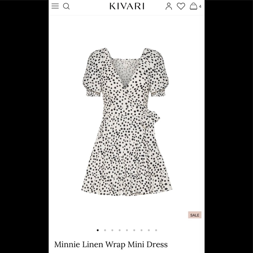 Kivari Minnie Polk Wrap Mini Dress